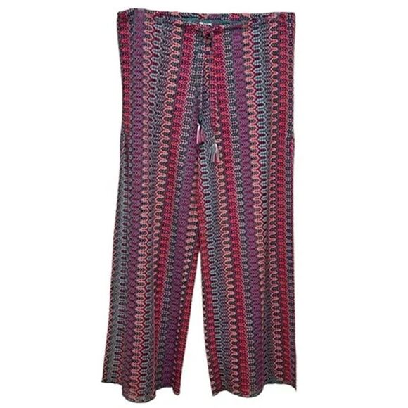 Becca by Rebecca Virtue - Crochet Swim Sheer Coverup Pants - Size M, Multi Color - Picture 3 of 10